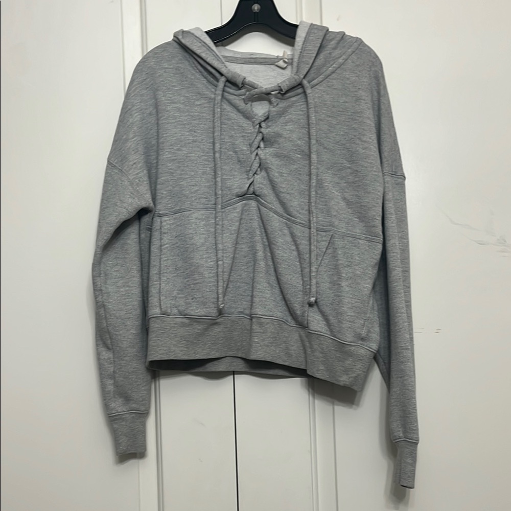 FP Movement Gray Oversized Long Sleeve Hoodie